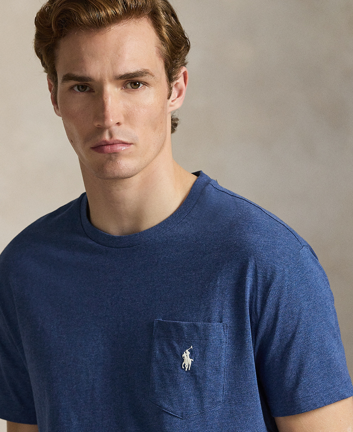 Polo Ralph Lauren Men's Classic-Fit Crewneck Pocket T-Shirt - Derby Blue Heather