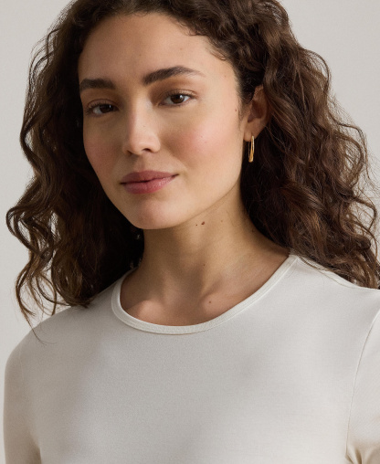 Lauren Ralph Lauren Cotton-Blend Long-Sleeve Top - White
