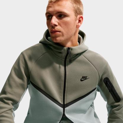 Men's Nithtke Tech Fleece Windrunner Full-Zip Hoodie - Part 2 - Silver Sage/Light Pumice/Black