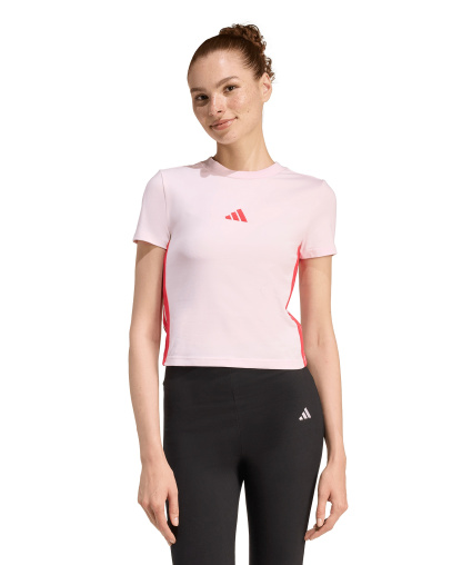 adidas Women's Essentials Slim-Fit Short-Sleeve Baby T-Shirt - Brght Pink