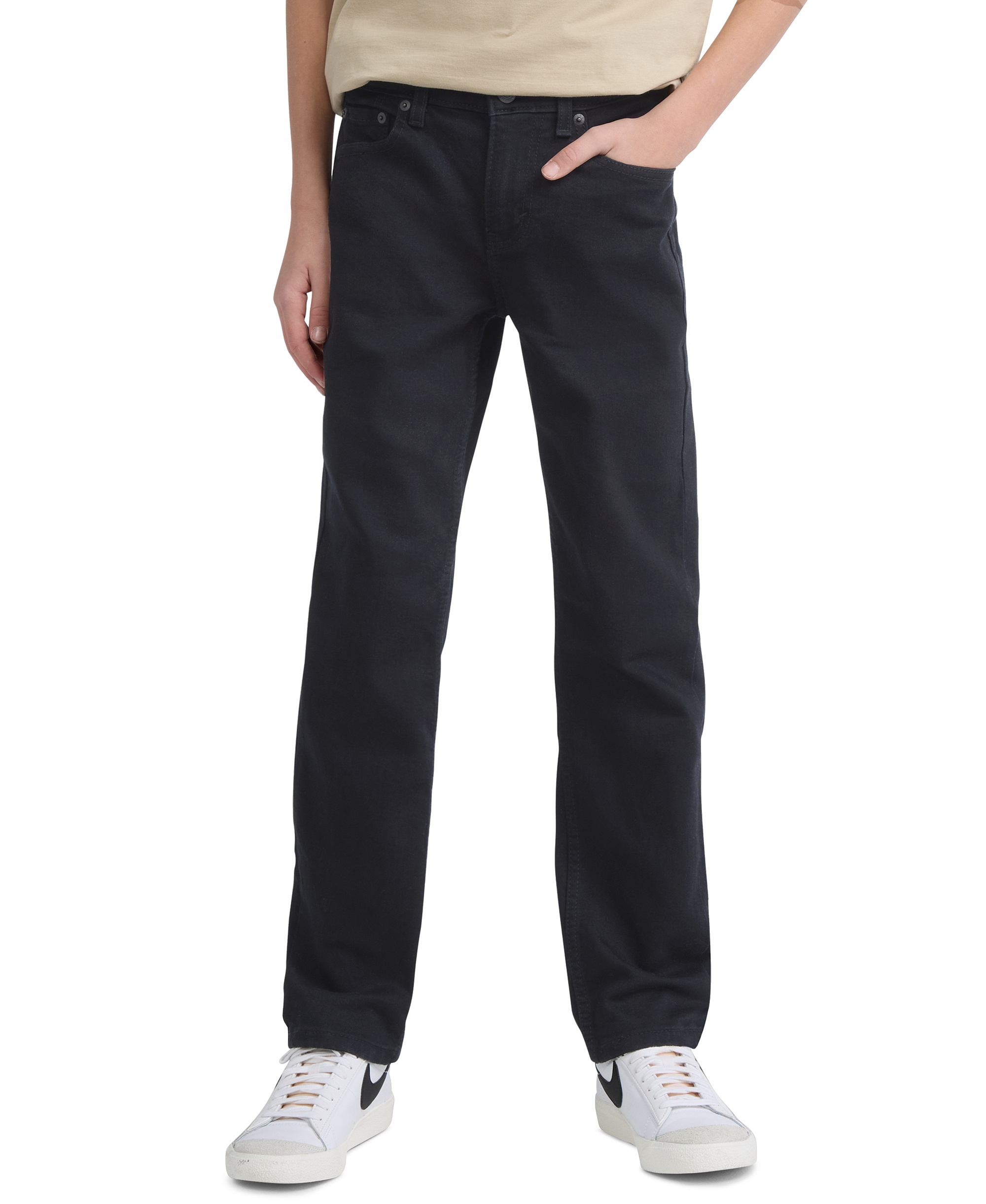 Levi's Boys' 2T-7 502™ Taper Fit Stretch Performance Jeans - Black