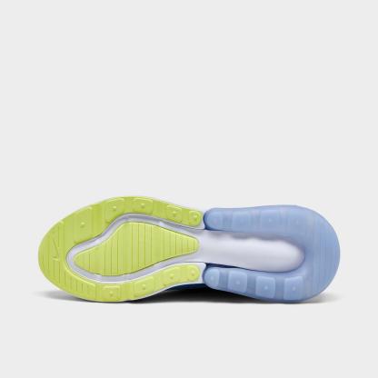 Big Kids' Nithtke Air Max 270 Casual Shoes - Pure Platinum/Rush Fuchsia/Blue Beyond/Light Lemon Twist - Bottom view
