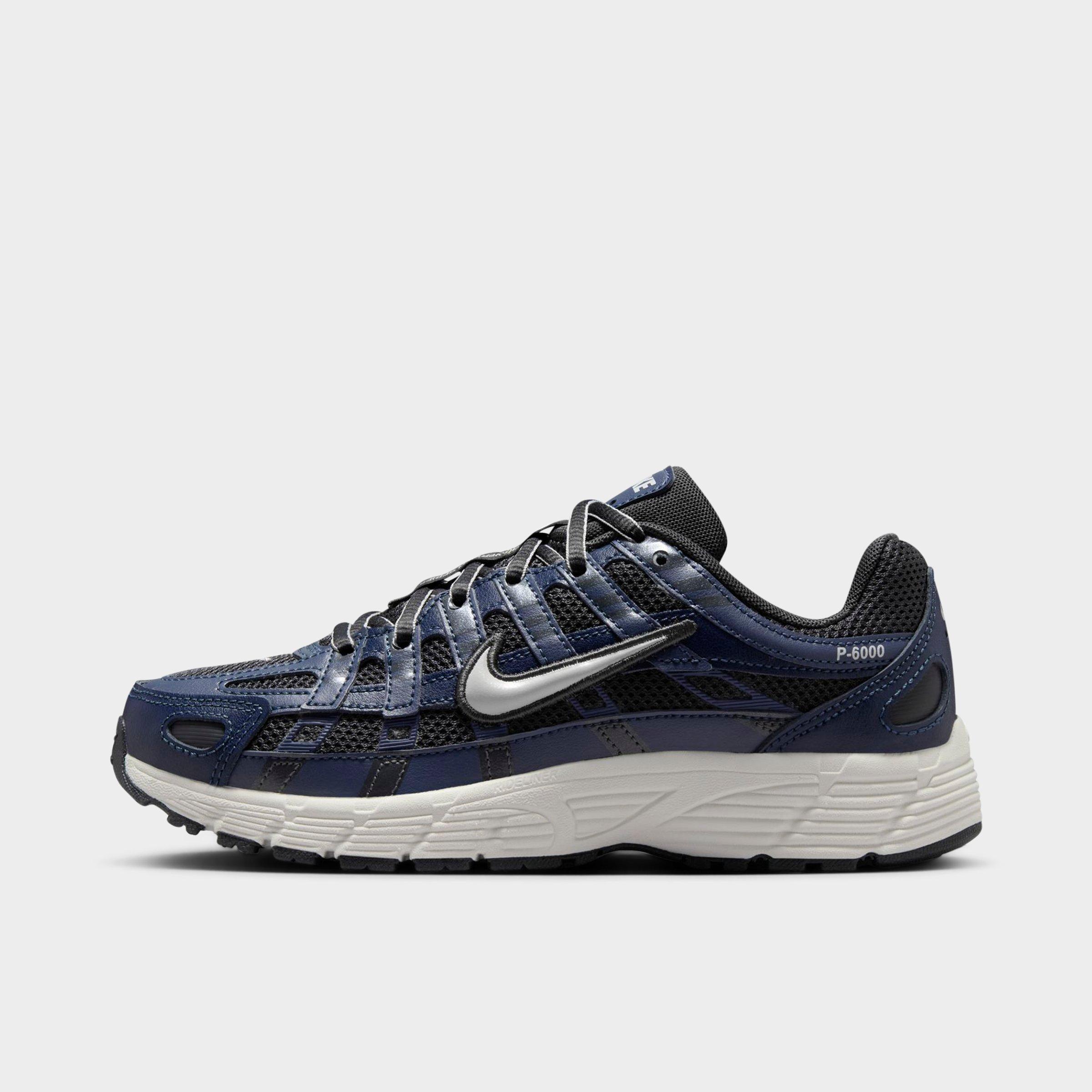 Big Kids' Nithtke P-6000 Casual Shoes - Thunder Blue/Anthracite/Sail/Vast Grey - Left shoe facing left. Outside of the shoe.