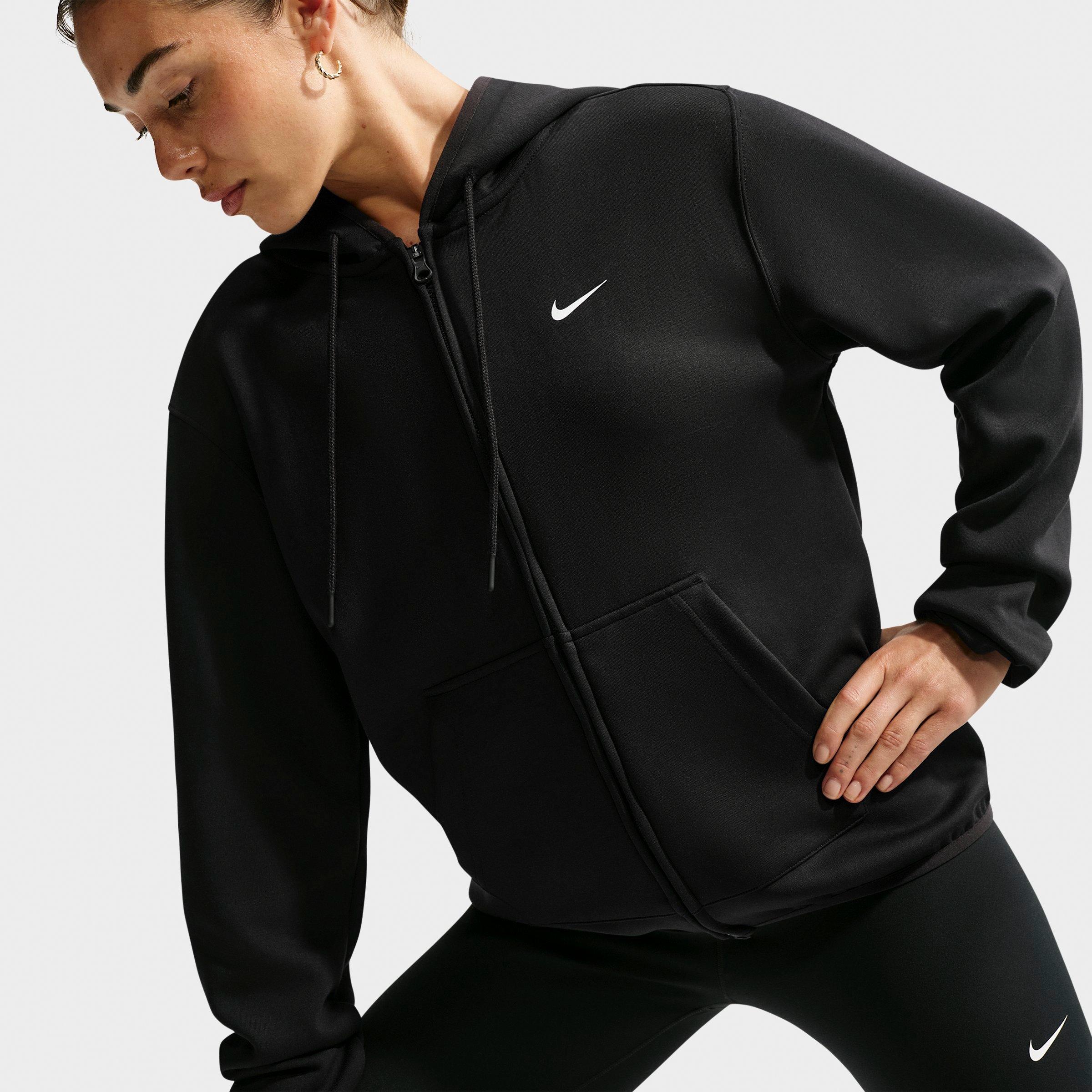 Women's Nithtke Studio Fleece Sport Dri-FIT Full-Zip Hoodie - Black/White