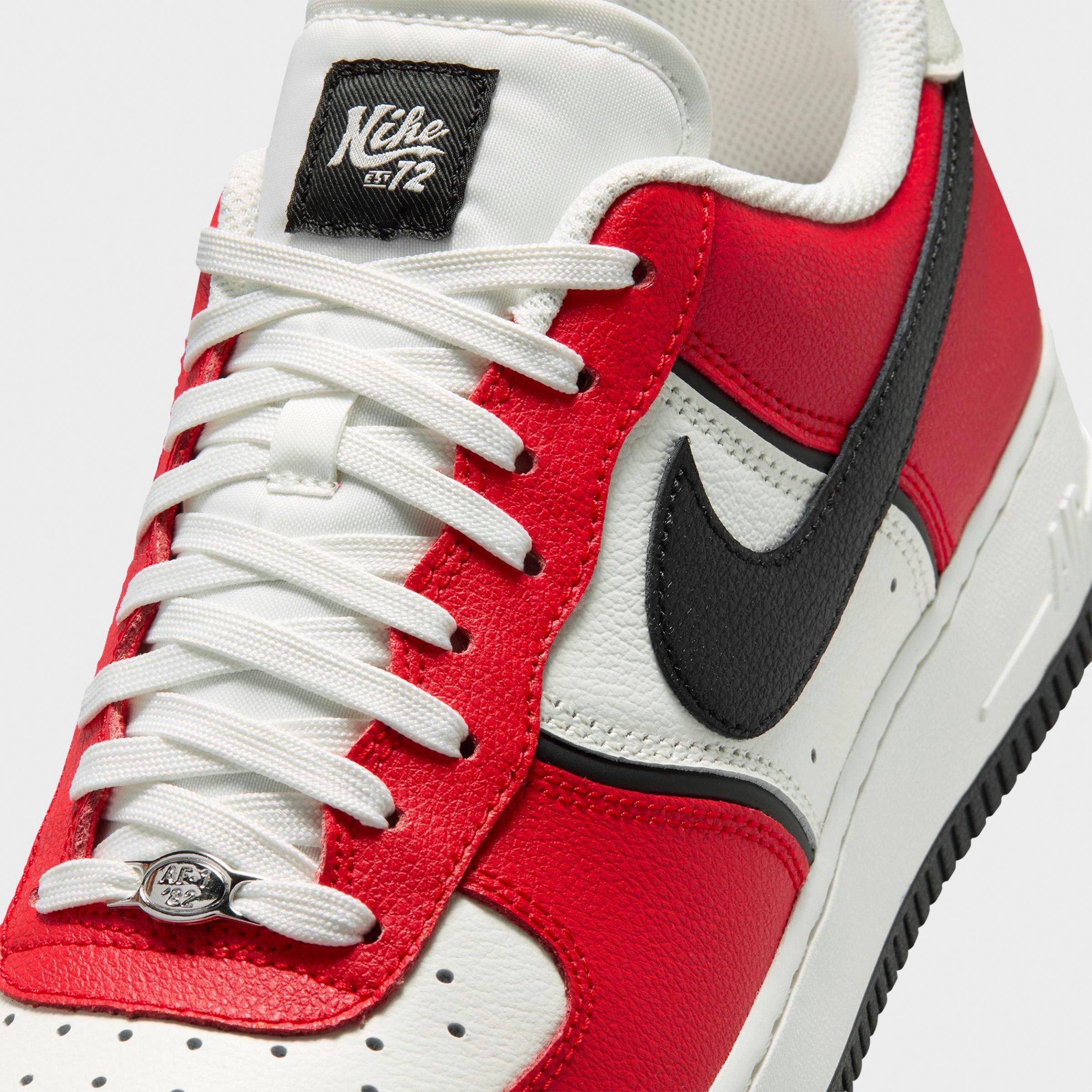 Men's Nithtke Air Force 1 '07 LV8 Sport Casual Shoes - University Red/Black/Sail - Detail shot
