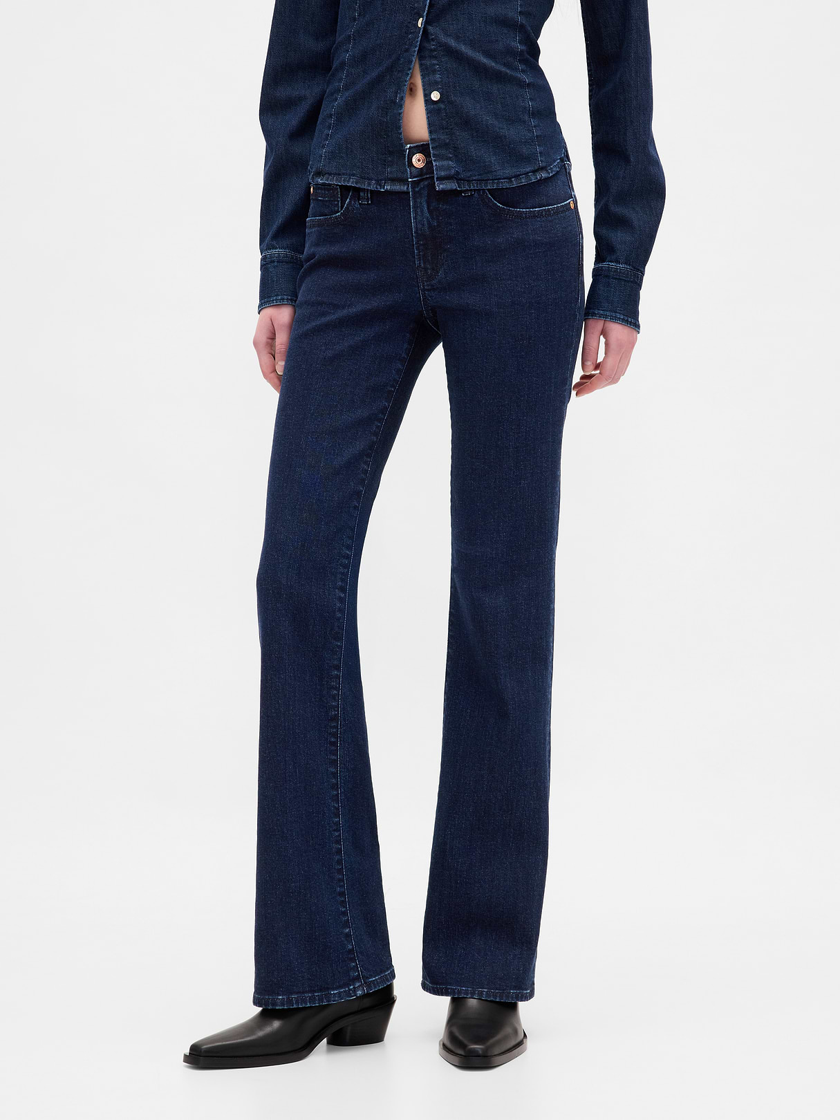 Low Rise Long & Lean Jeans - Dark blue indigo