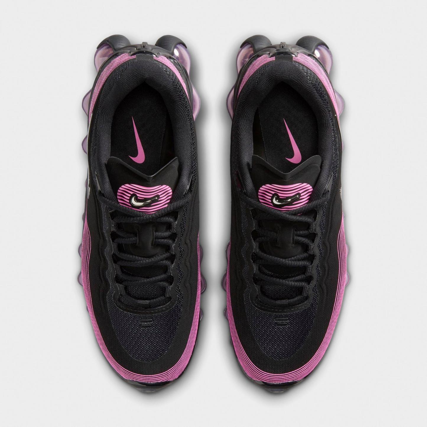 Big Kids' Nithtke Air Liquid Max Casual Shoes - Black/Metallic Silver/Playful Pink - Top view