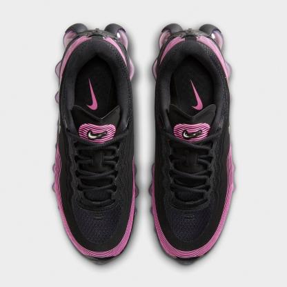 Big Kids' Nithtke Air Liquid Max Casual Shoes - Black/Metallic Silver/Playful Pink - Top view