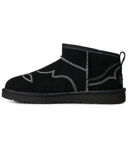 UGG® Women's Classic Ultra Mini Western Slip-On Booties - Black