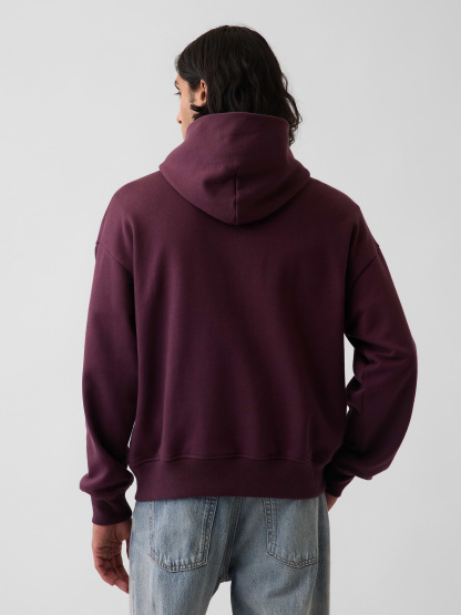 Adult Heavyweight Oversized Hoodie - Bordeaux purple
