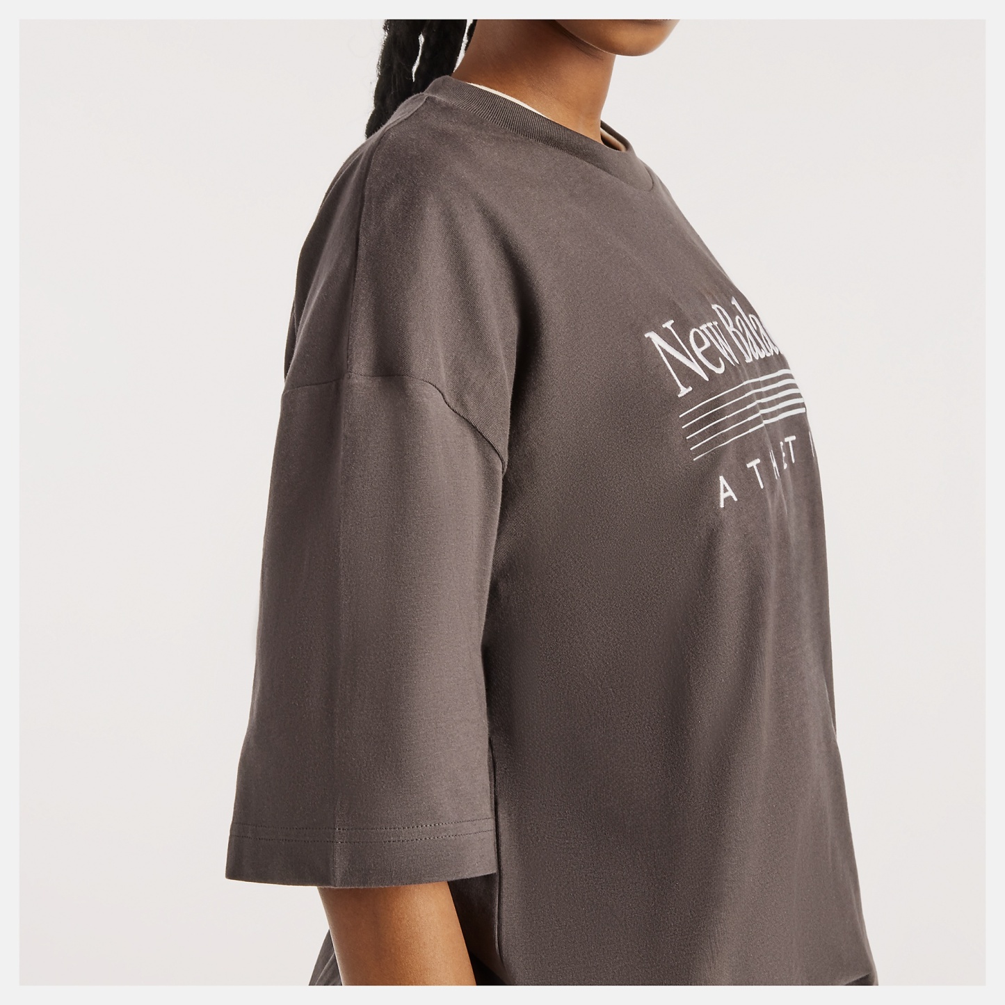 New Balance Trackside Oversized T-Shirt, WT6297MKBLK