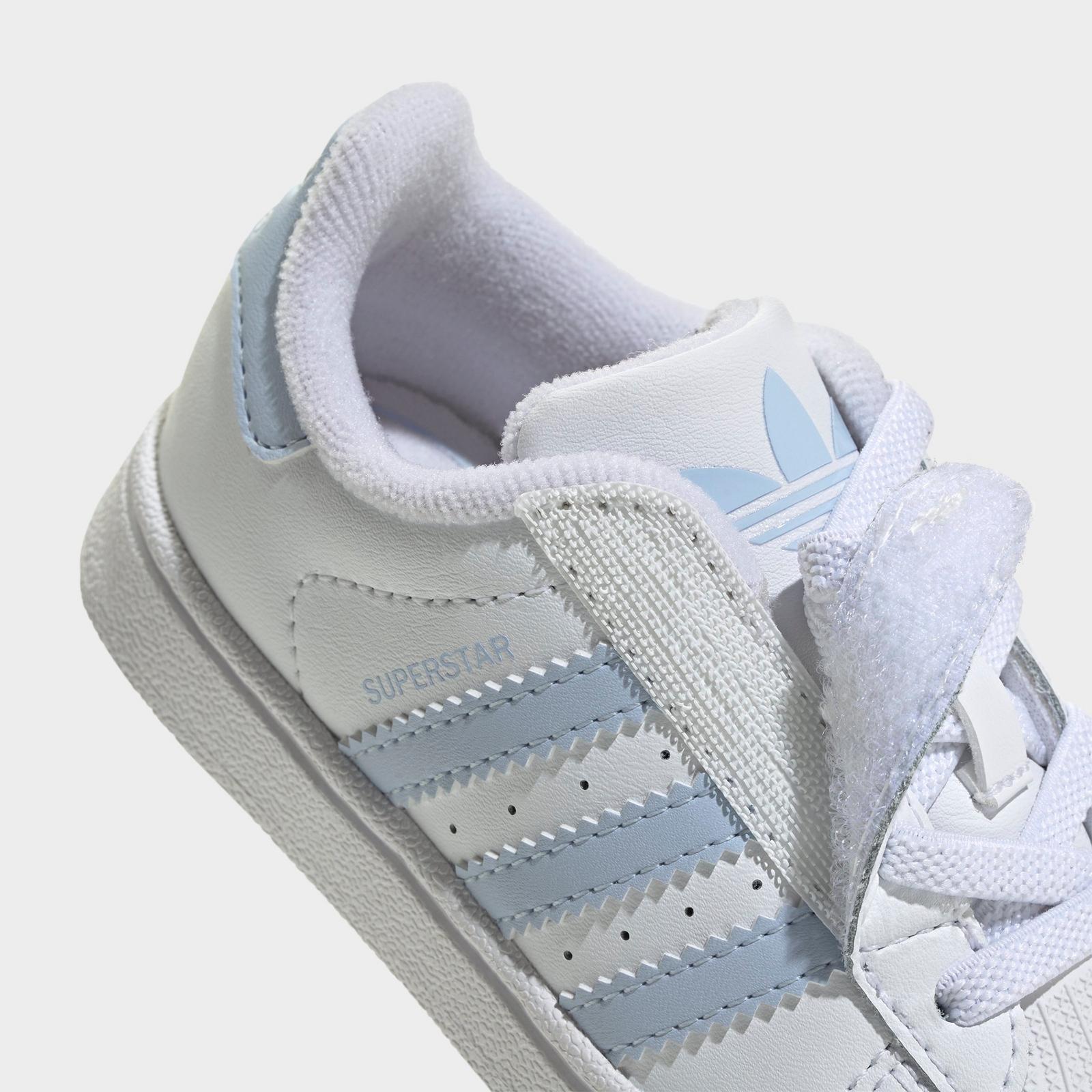 Kids' Toddler adidas Originals Superstar Casual Shoes - White/Crystal Sky/White - view 3