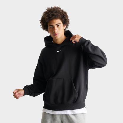 Men's Nithtke Solo Swoosh Pullover Hoodie - Total Black/Sail