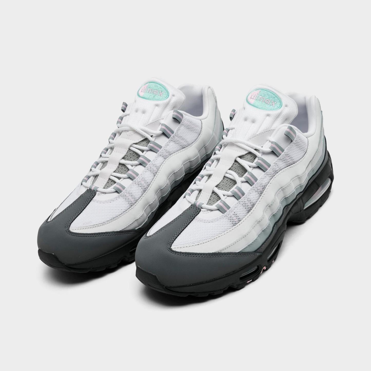 Men's Nike Air Max 95 Big Bubble Casual Shoes - Anthracite/Pink Foam/Hyper Turquoise/White/Smoke Grey/Light Pumice