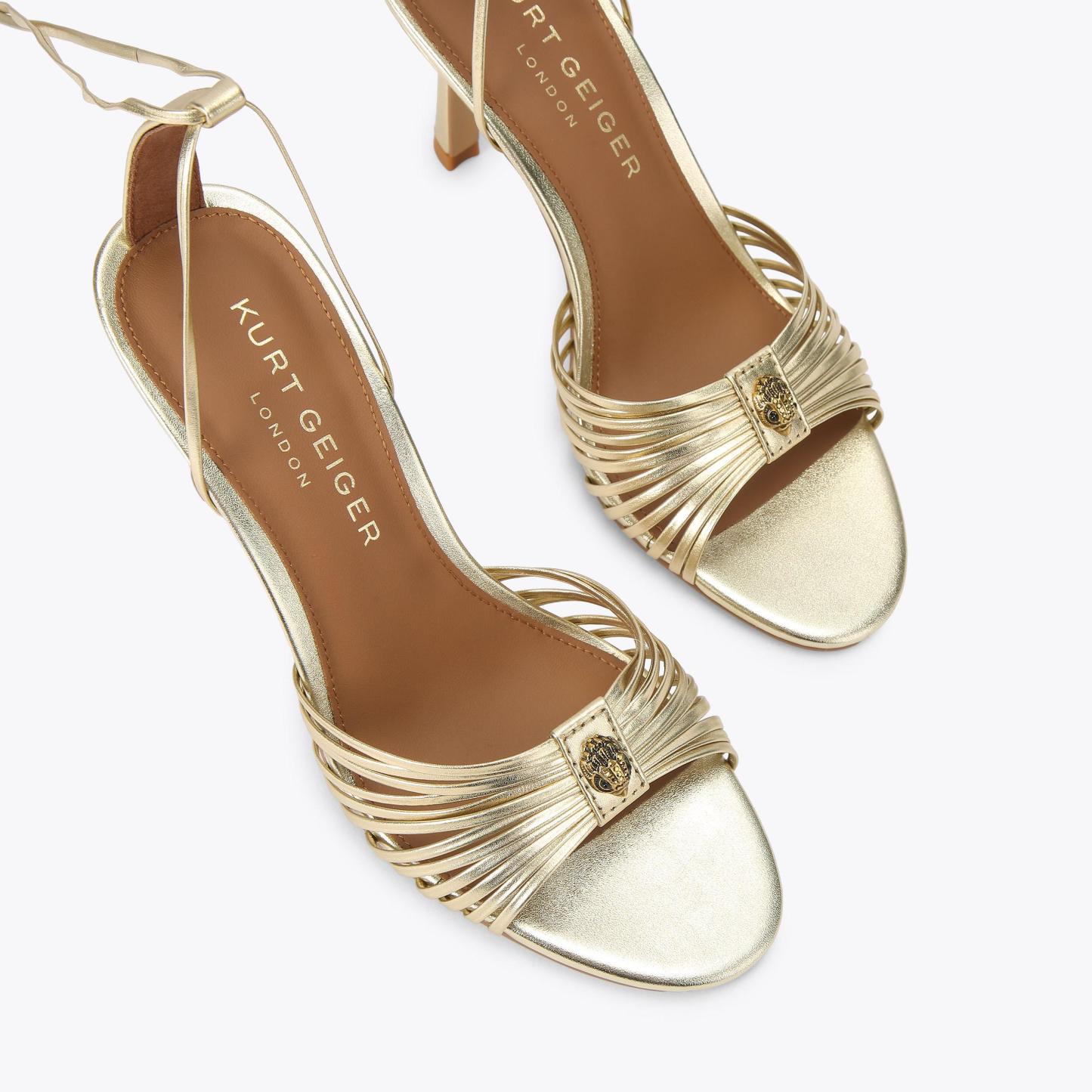 Kurt Geiger London Multi Strap Tie Heel - Metallics - view 3