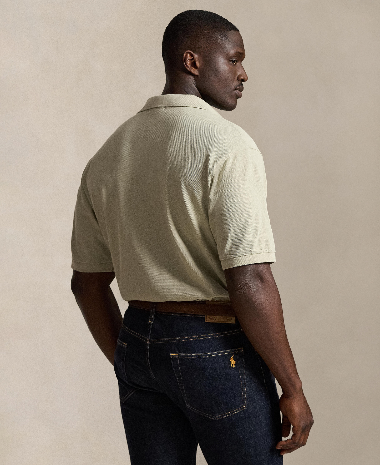 Polo Ralph Lauren Men's Big & Tall Cotton Short-Sleeve Polo Shirt - Classic Stone/C8125
