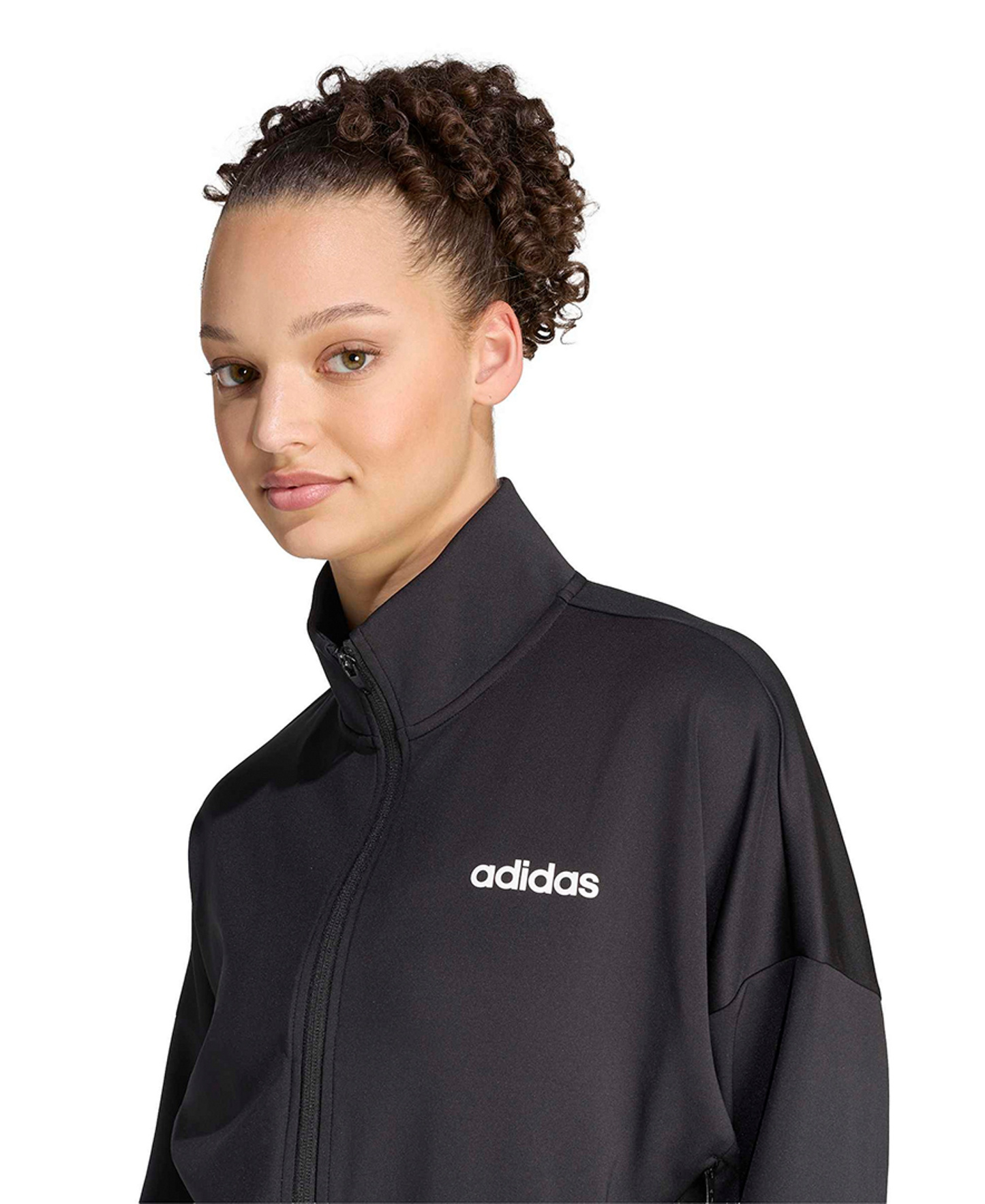 adidas Women's Hyperglam Track Cropped Training Track Jacket - Black