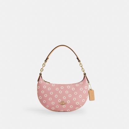 Mini Payton Bag With Floral Print - Gold/Pink Multi