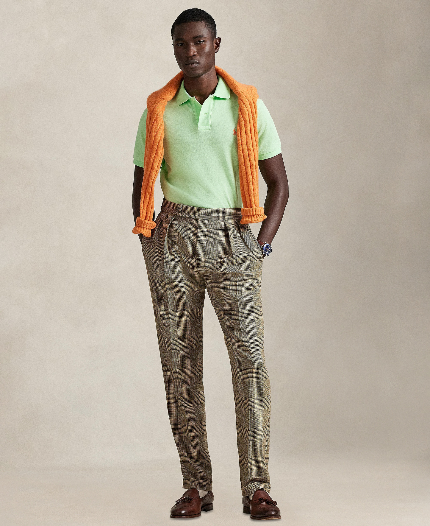 Polo Ralph Lauren Men's Cotton Custom Slim Fit Mesh Polo Shirt - Cruise Lime