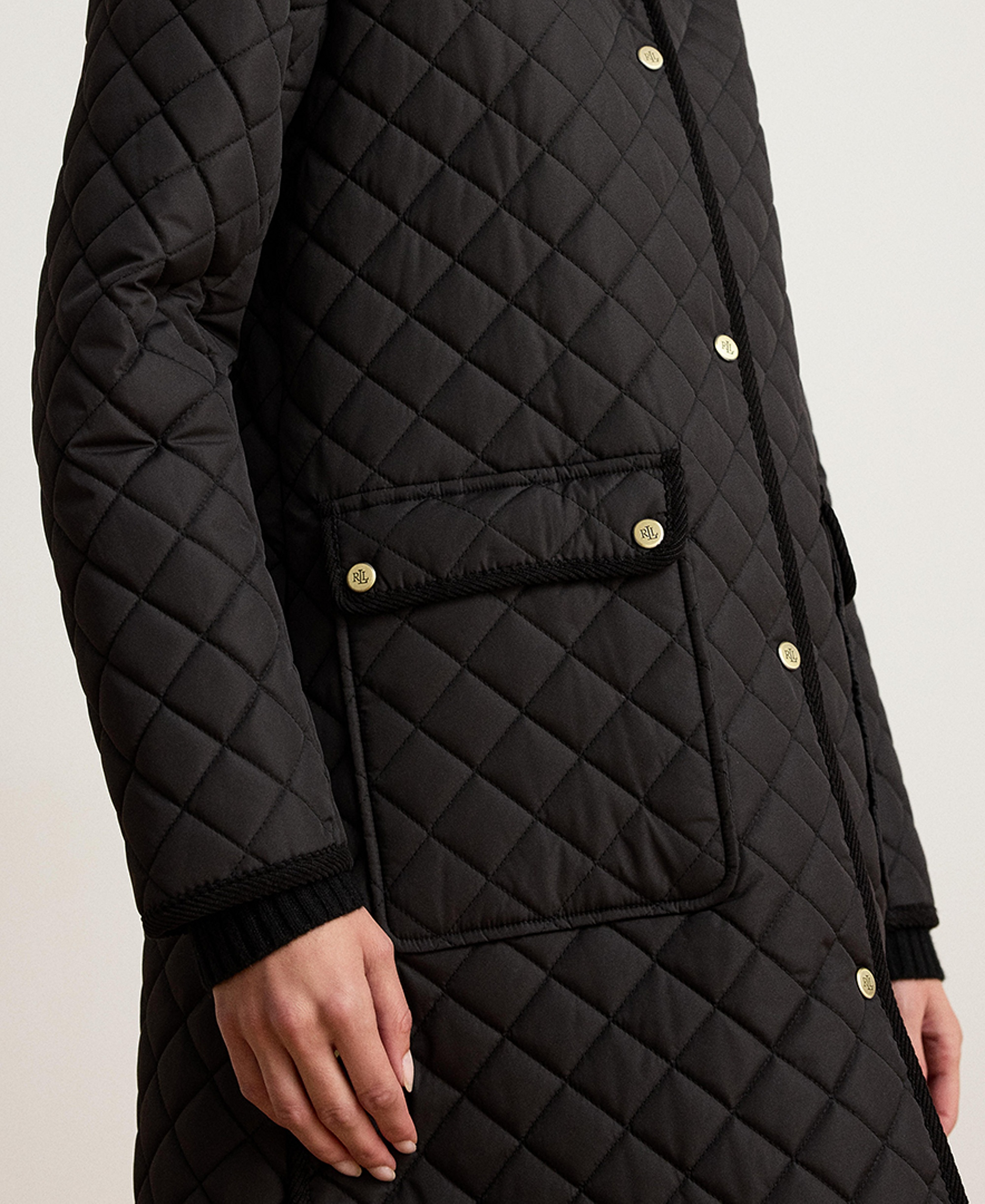 Lauren Ralph Lauren Women's Diamond-Quilted Coat, Created for Macy's - Black