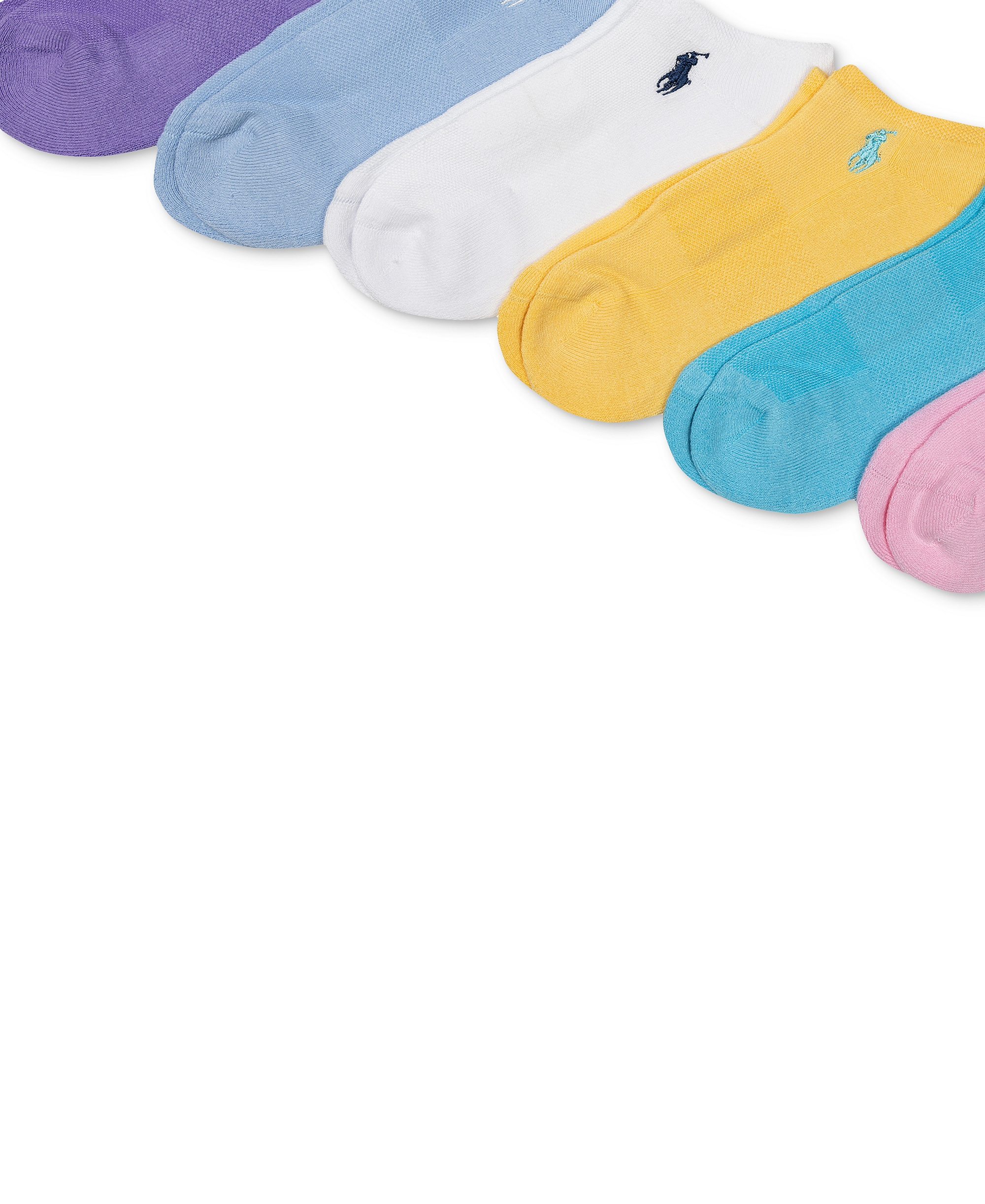 Polo Ralph Lauren Women's 6-Pk. Cushion Low-Cut Socks - Pastel Assortment
