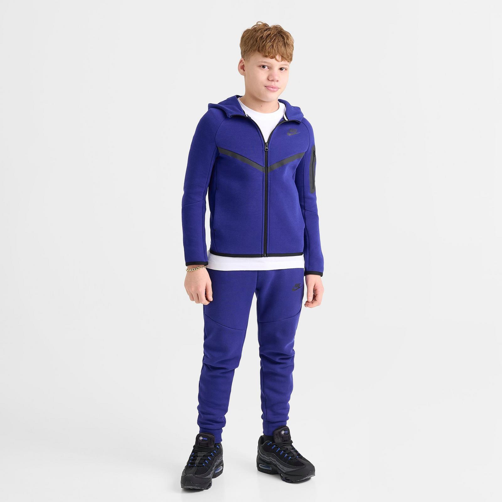 Big Kids' Nike Sportswear Tech Fleece Reflective Jogger Pants - Deep Royal Blue/Black/Black
