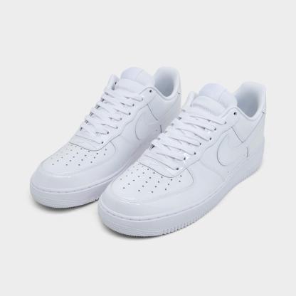 Men's Nike Air Force 1 '07 Premium Patent Leather Casual Shoes - White/White