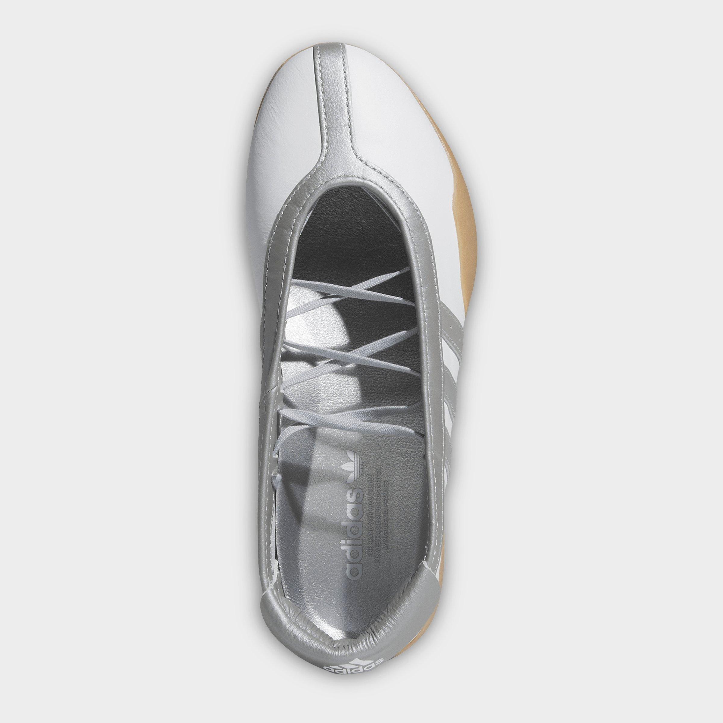 Women's adidas Originals Taekwondo Mei Casual Shoes - Cloud White/Silver Metallic/Gum - Top view