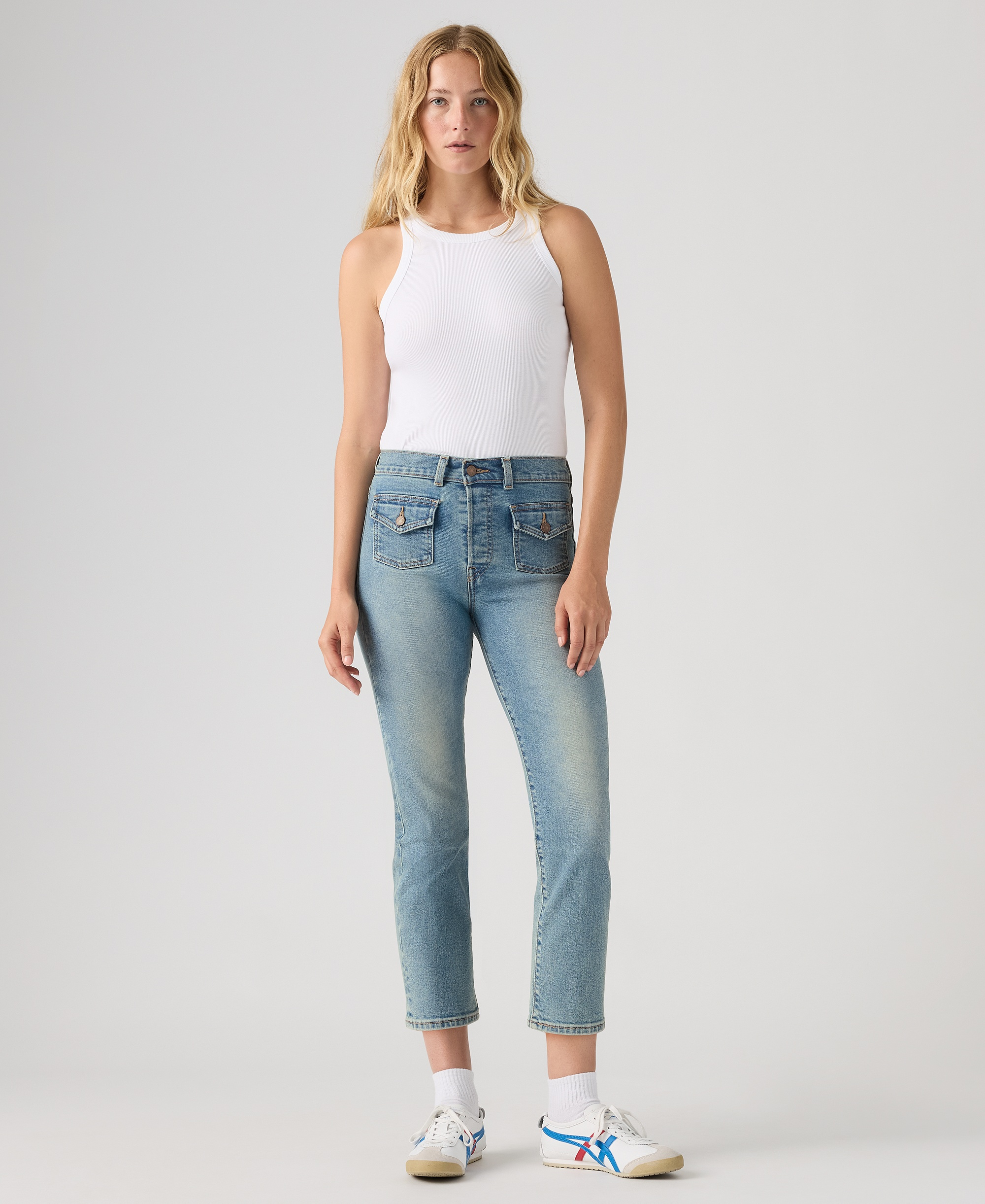 Levi's Women's Wedgie Flap Pocket High-Rise Cropped Jeans - Lunch Plan