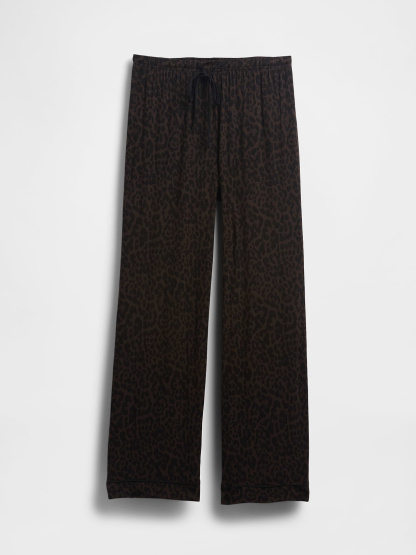 SoftMade Modal PJ Pants - Leopard brown print
