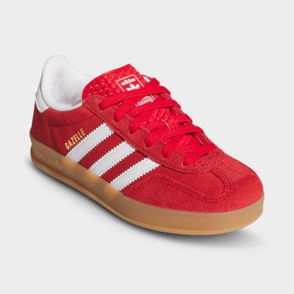 Little Kids' adidas Originals Gazelle Indoor Casual Shoes - Better Scarlet/Cloud White/Gum - view 2