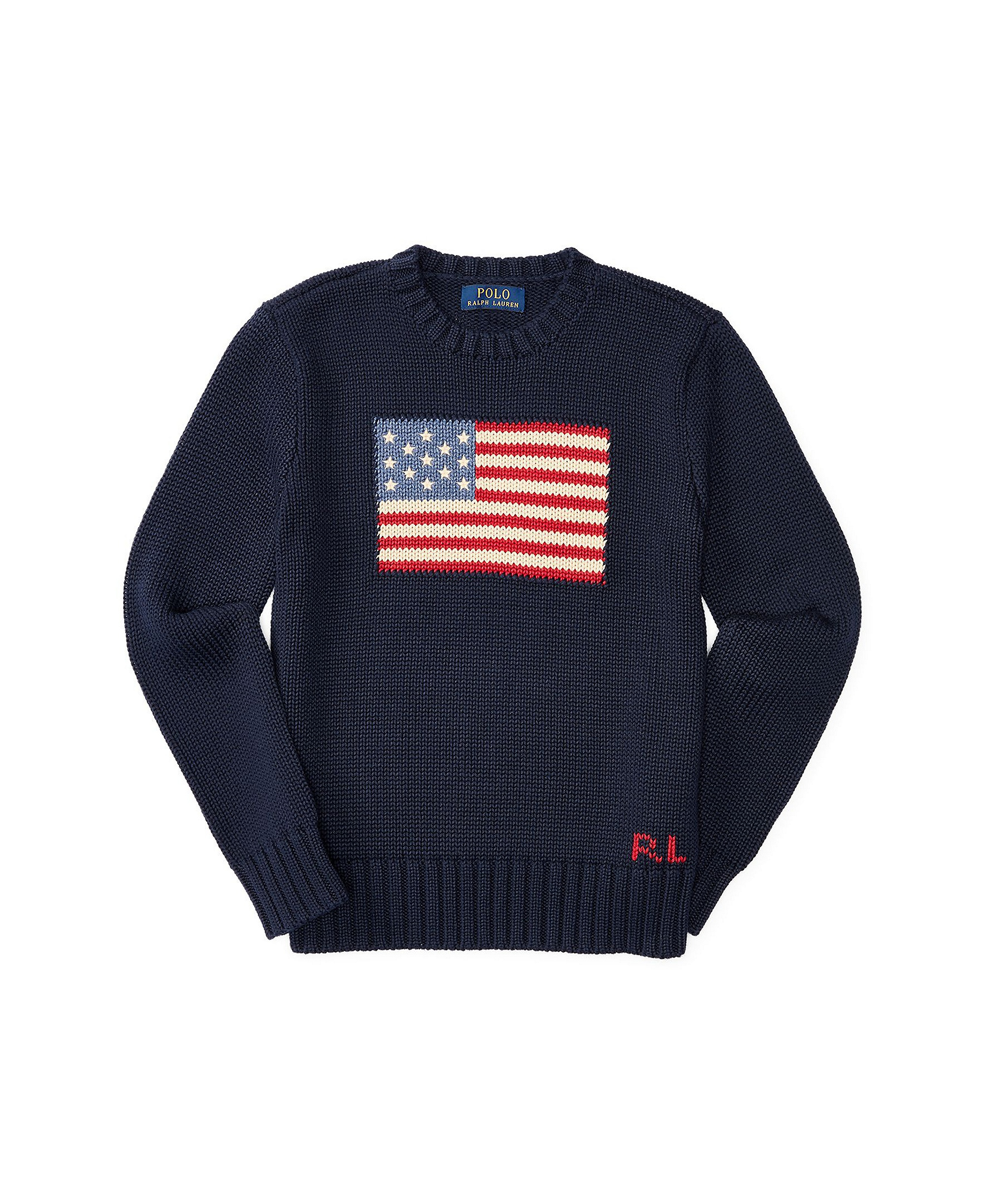 Polo Ralph Lauren Big Boys The Iconic Flag Sweater - Hunter navy