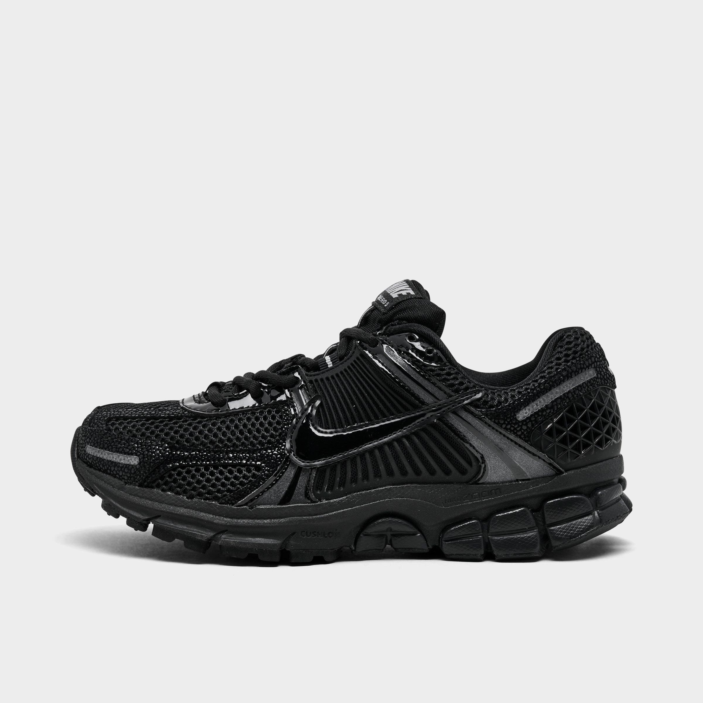 Women's Nithtke Zoom Vomero 5 Casual Shoes - Part 2 - Black/Metallic Silver/Anthracite/Black - Left shoe facing left. Outside of the shoe.