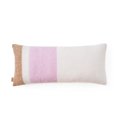 UGG® Simona Faux Mohair Bolster Decorative Pillow, 14" x 36" - Rosetta Stripe