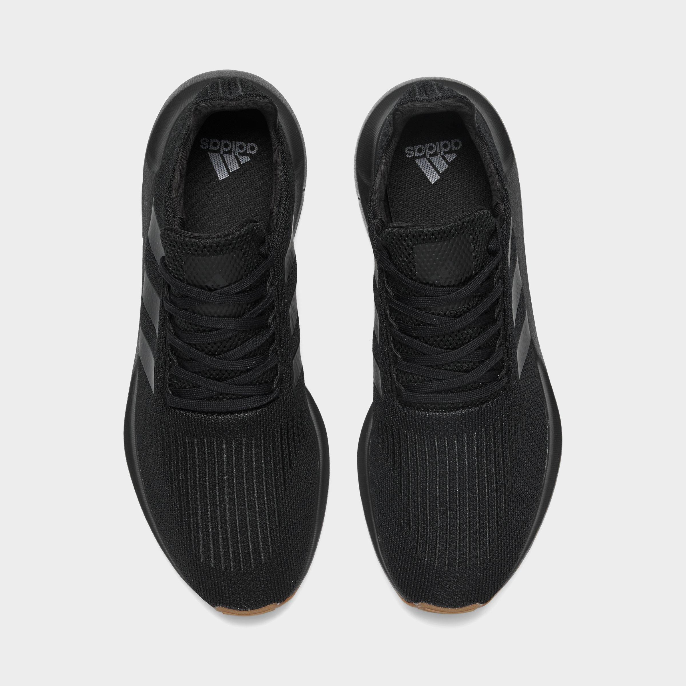 Men's adidas Originals Swift Run 1.0 Casual Shoes - Core Black/Core Black/Gum - Top view