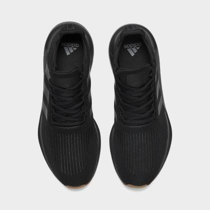 Men's adidas Originals Swift Run 1.0 Casual Shoes - Core Black/Core Black/Gum - Top view
