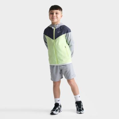 Little Kids' Nike Windrunner Jacket and Shorts Set - Light Smoke Grey/Volt