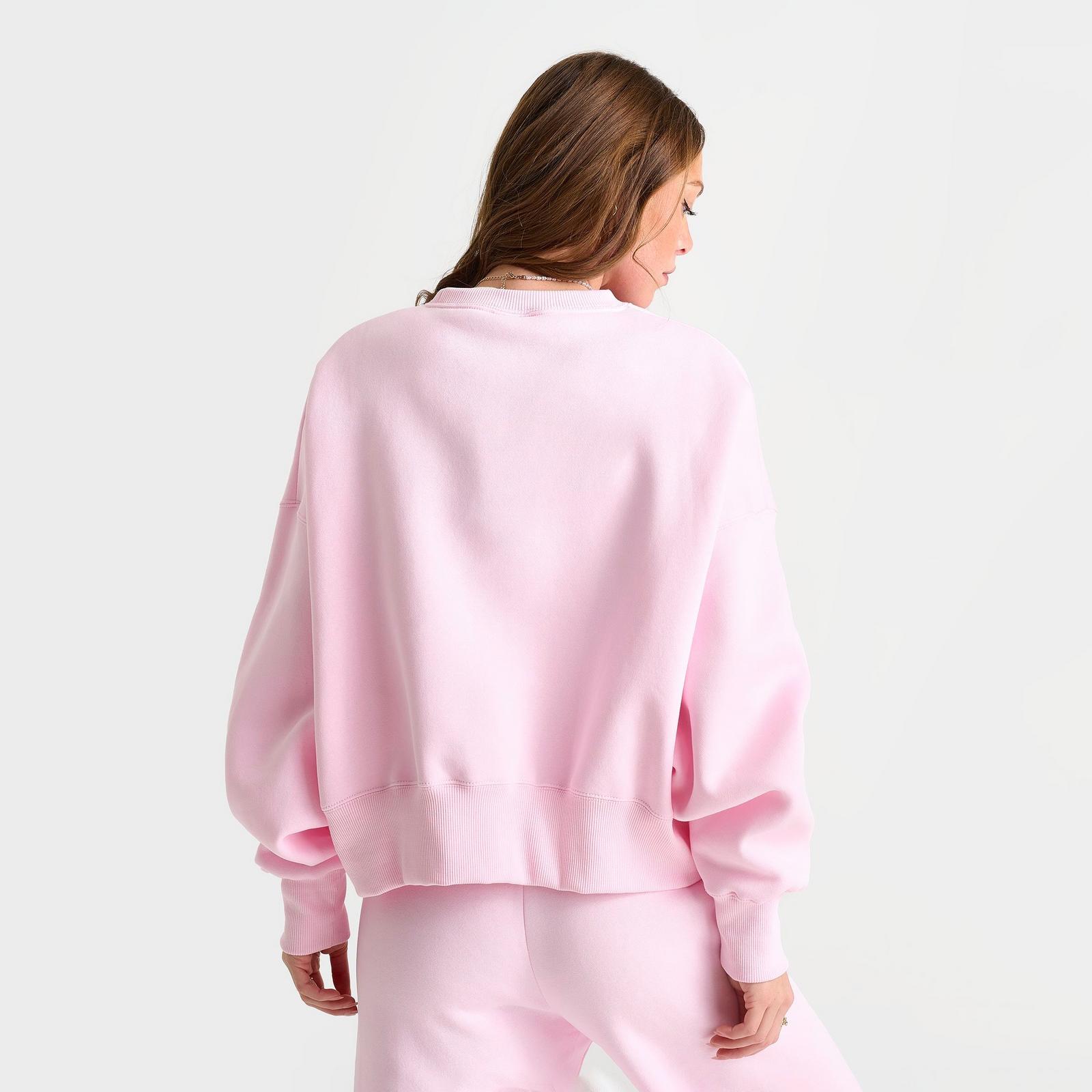 Women's Nike Sportswear Phoenix Fleece Oversized Crewneck Sweatshirt - Pink Foam/Sail