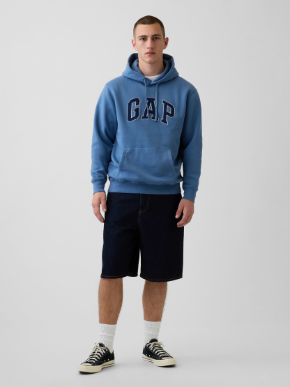 Adult VintageSoft Arch Logo Hoodie - Bainbridge blue