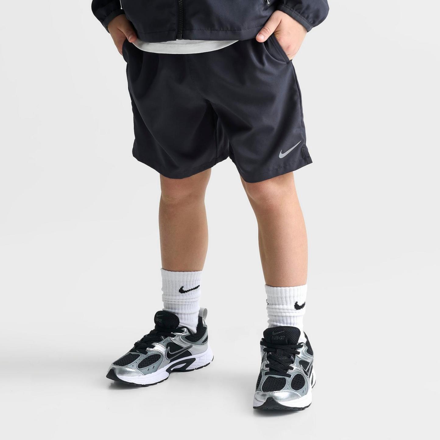 Little Kids' Nike Windrunner Jacket and Shorts Set - Dark Smoke Grey/Red