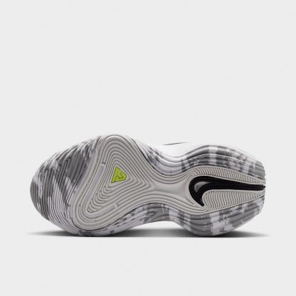 Little Kids' Nithtke Giannis Immortality 5 Basketball Shoes - White/Off White/Light Smoke Grey/Metallic Silver - Bottom view