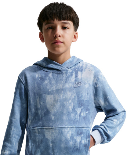 Nike Boys' and Girls' Sportswear Club 8-20 French Terry Hoodie - Hydrogen/Work Blue