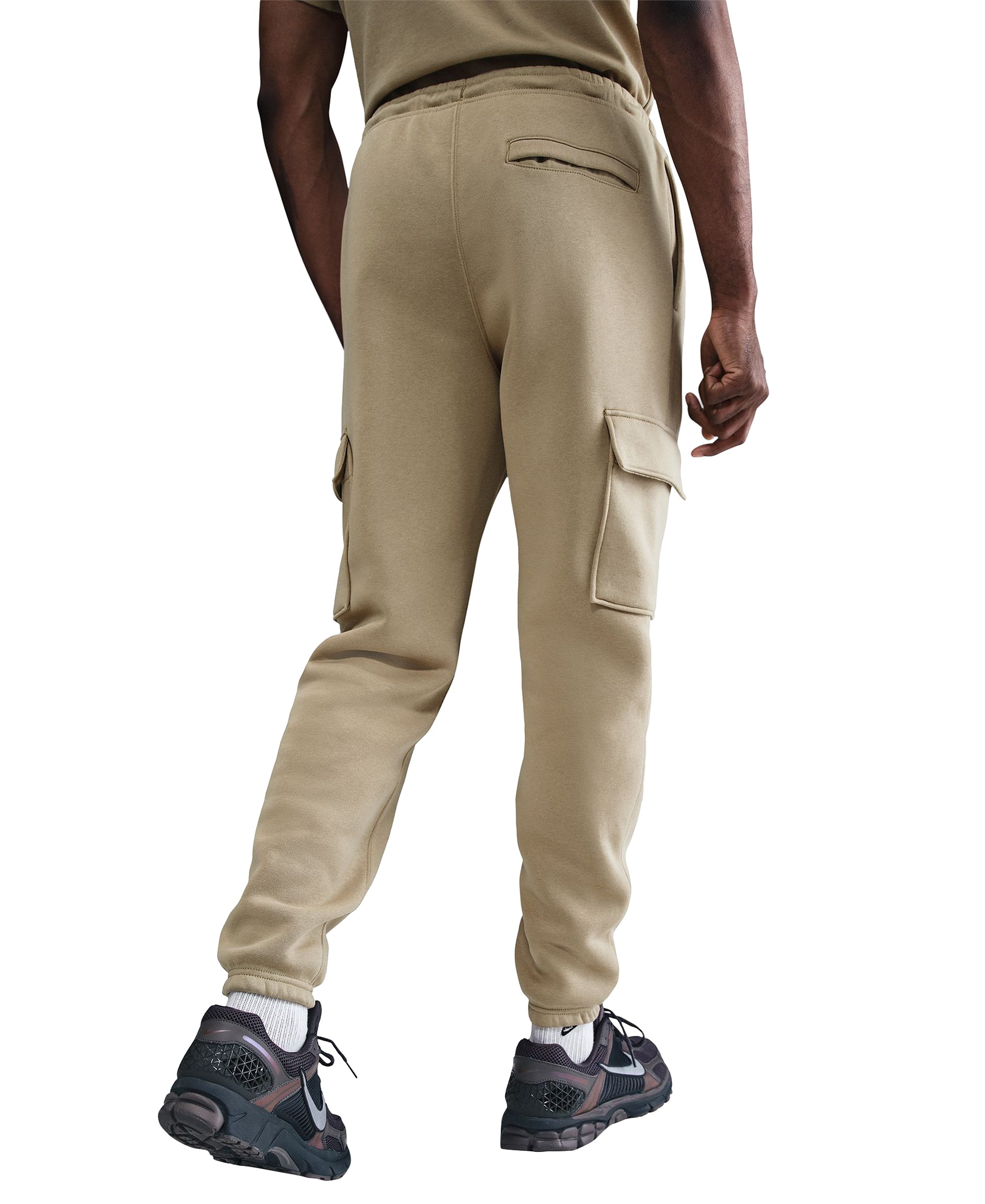 Nike Men's Club Fleece Cargo Regular-Fit Pants - Parachute Beige/White