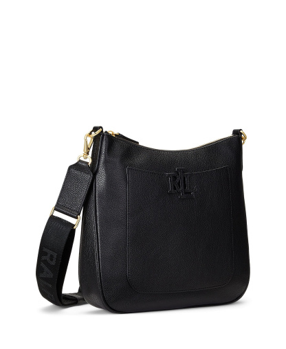 Lauren Ralph Lauren Cameryn Pebbled Leather Small Crossbody - Black