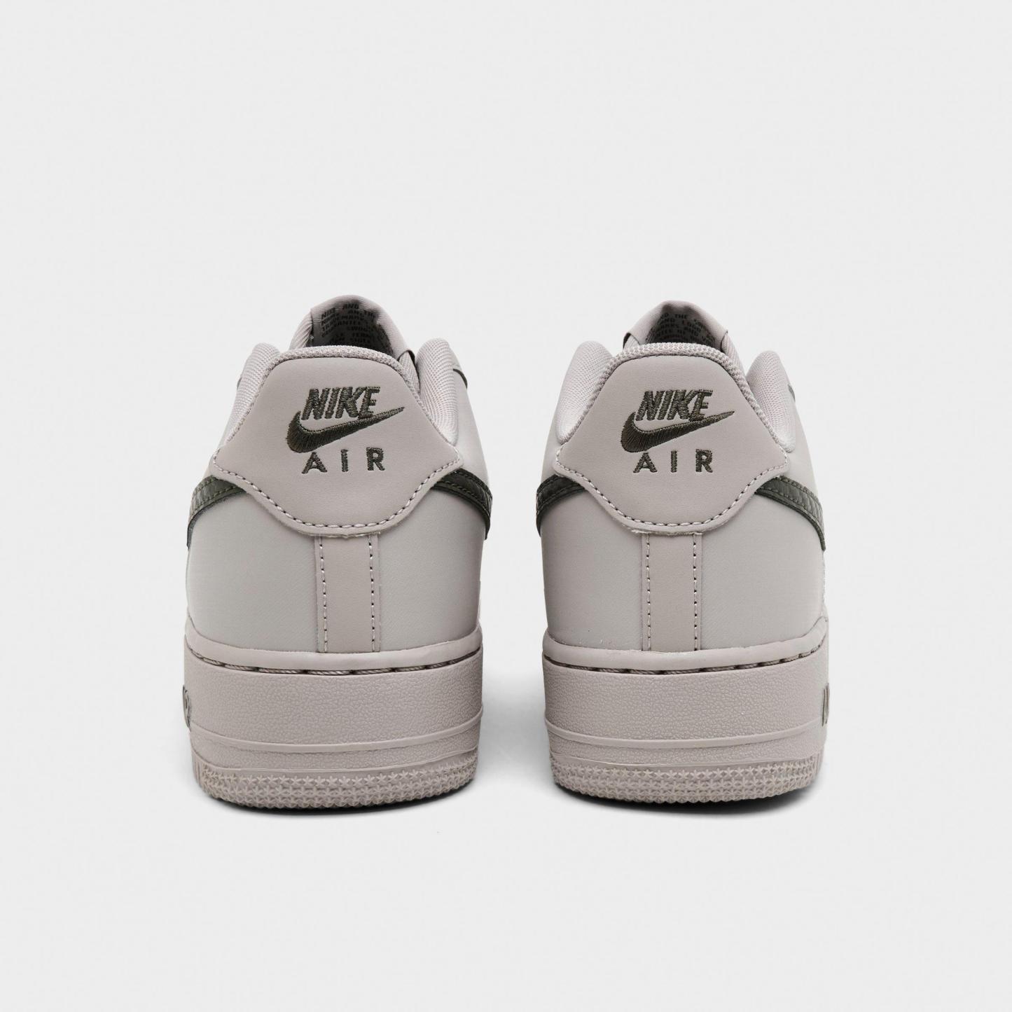 Big Kids' Nithtke Air Force 1 Low Casual Shoes - College Grey/Newsprint - Back view