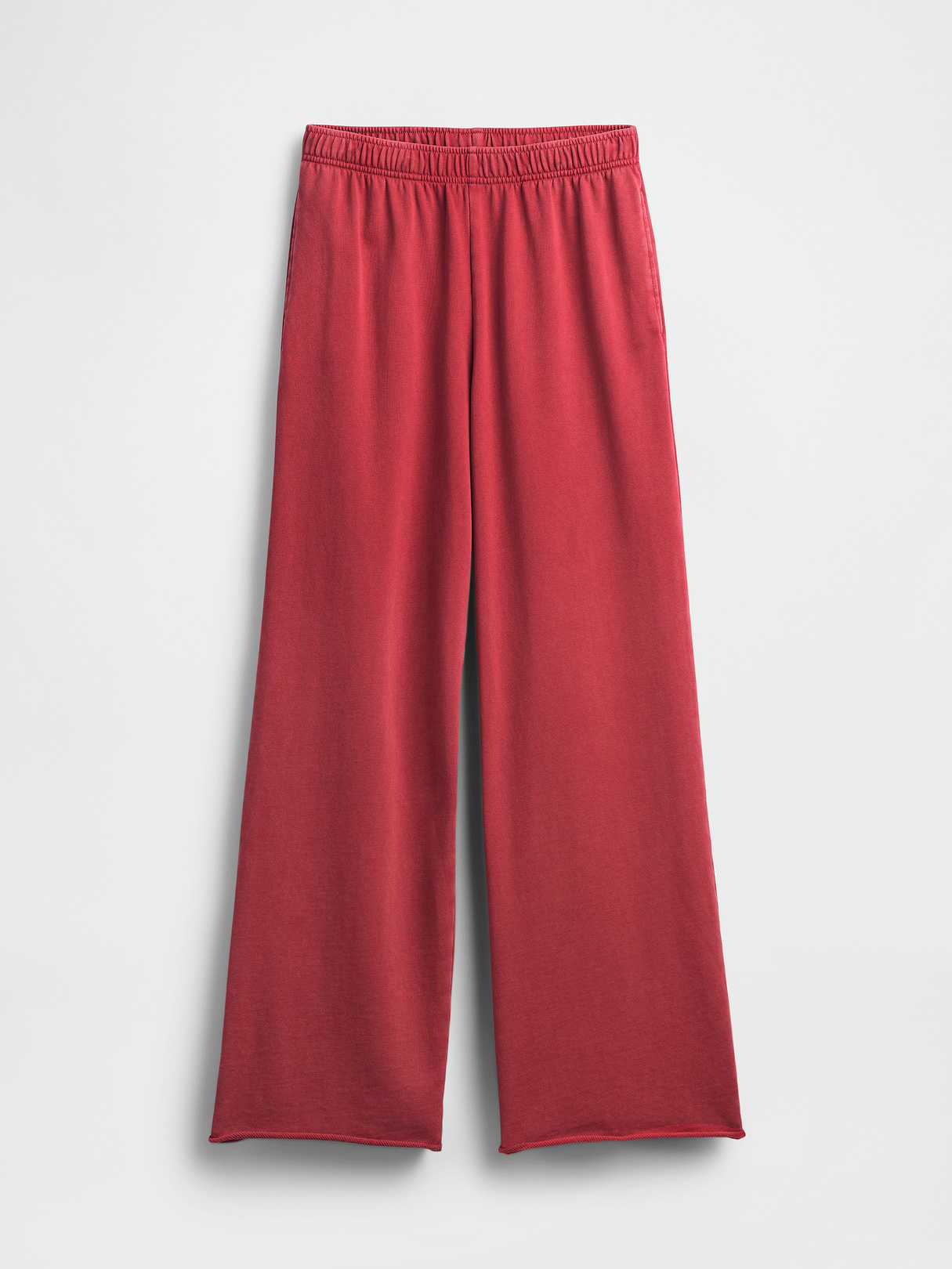 Mid Rise VintageSoft Terry Loose Sweatpants - Chakra red