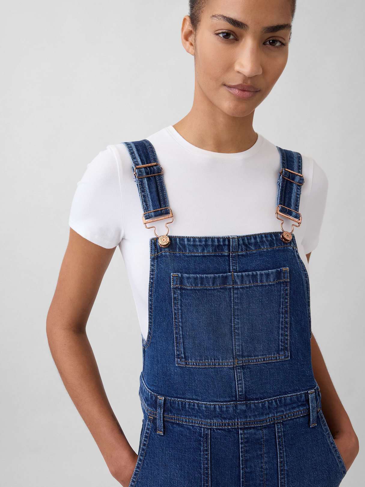 Long & Lean Overalls - Dark wash