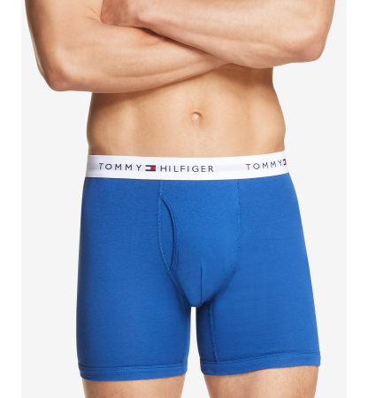 Tommy Hilfiger Men's Classic Cotton Boxer Briefs, 3-Pack - Ink Blue
