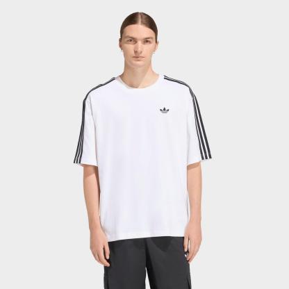 Men's adidas Originals adicolor 3-Stripes Oversized T-Shirt - White - view 1