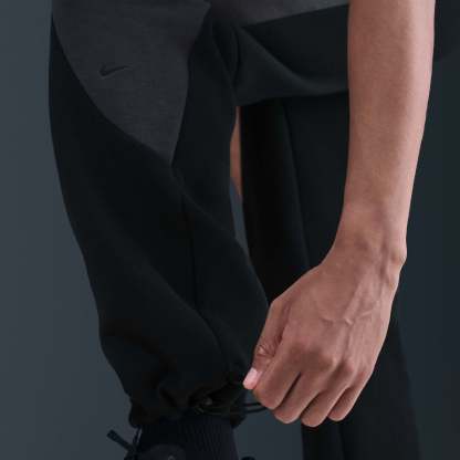 Nike Tech Men's Colour-Block Open-Hem Fleece Trousers - Black/Anthracite/Black
